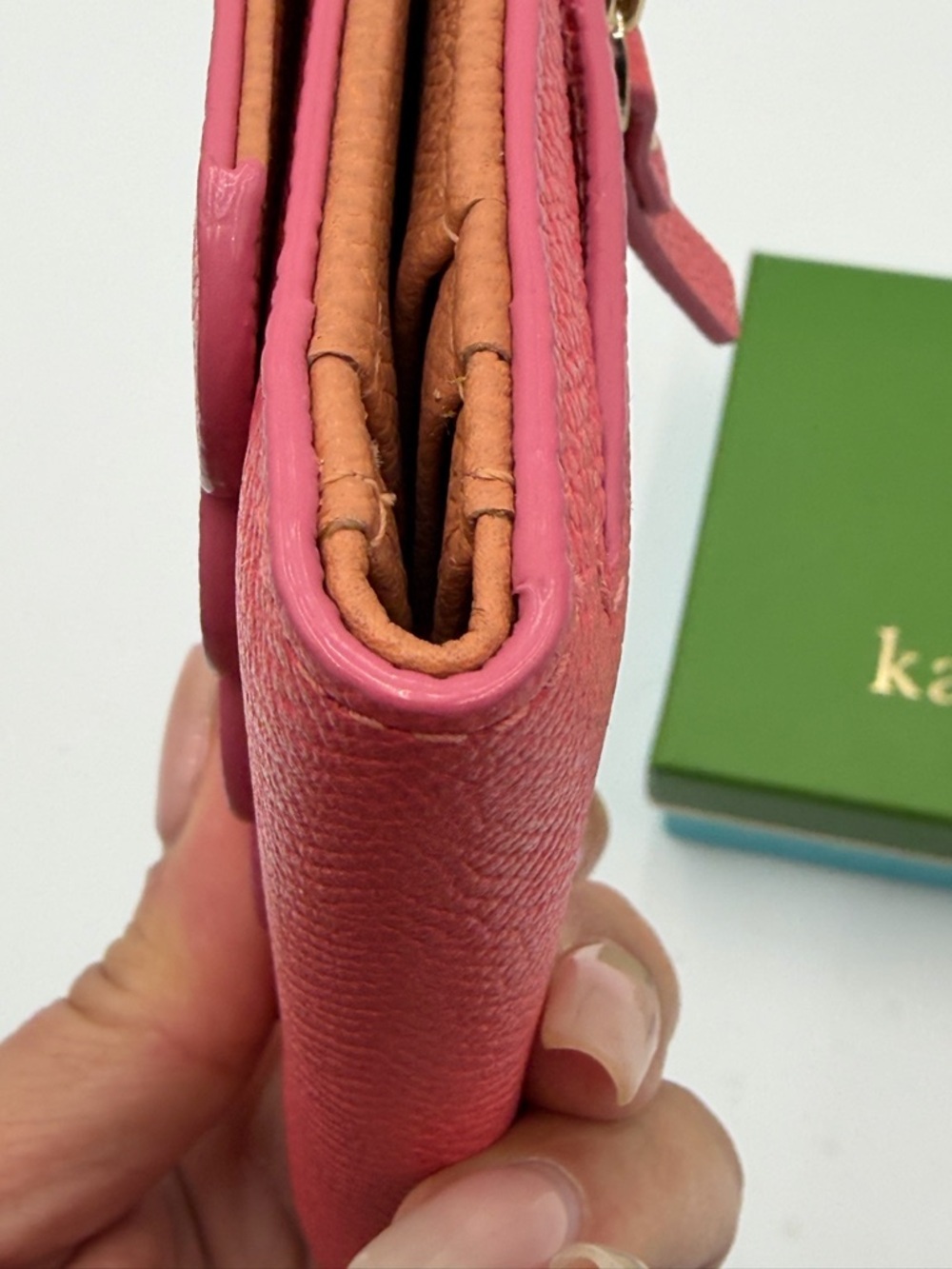 Kate Spade Gemma Pink Scalloped Small Flap Wallet w Box & Insert - Picture 6 of 12